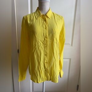 Equipment Yellow Button Blouse